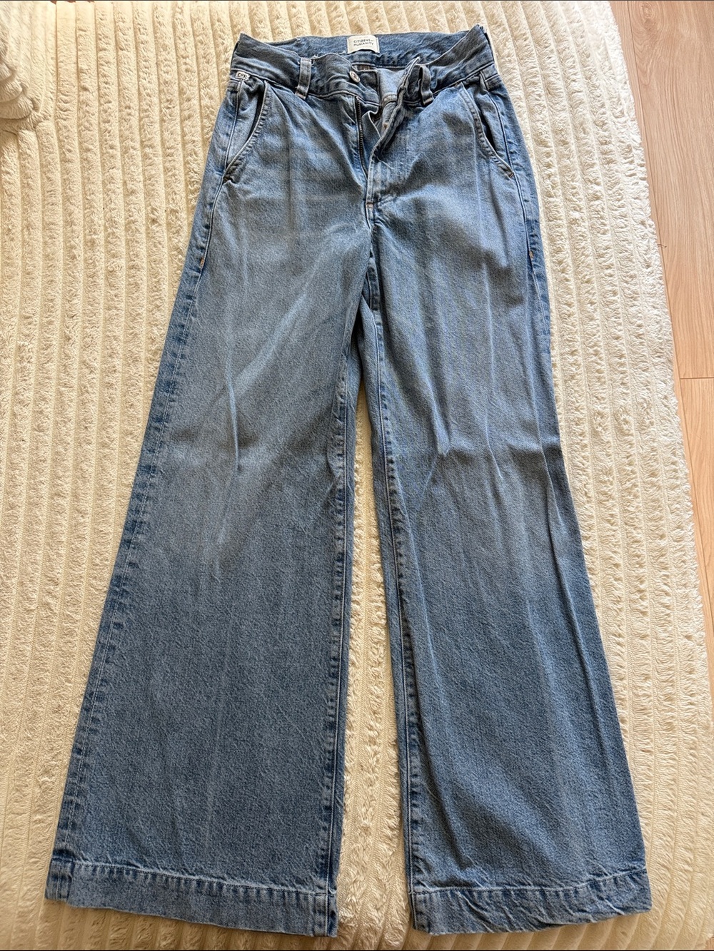 Citizens Of Humanity Light Blue Wide-Leg Jeans